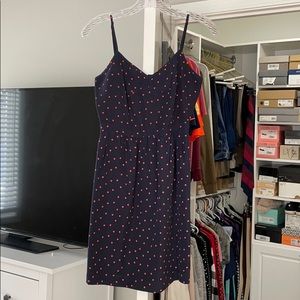 J.Crew Blue and pink spaghetti strap dress